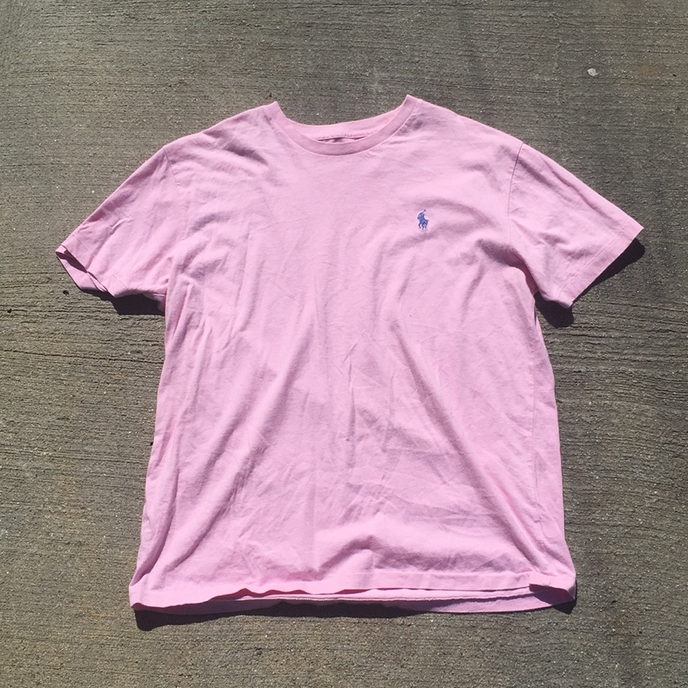Polo pink embroidery t-shirt